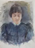 Portrait Of Lily Yeats by John Butler Yeats, Watercolour, sold Nov 2023