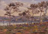 Aloysius O'Kelly, On The Sheepscot River, Maine, Oil on panel
