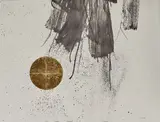Patrick Scott, Gold Painting, Oil and gold leaf on paper