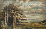 Seán Keating, View Over Dublin Bay, Howth In The Distance, Oil on canvas board