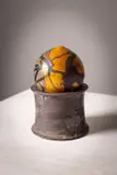 Sonja Landweer, Yellow Raised Globe, Ceramic