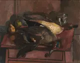 Joan Jameson, Ducks On A Table, Oil on canvas