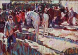 Tullow Horse Fair by Arthur K. Maderson, Oil on board, sold Nov 2023