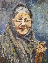 Peig by Liam O'Neill, Oil on canvas, sold Nov 2023