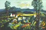 Daniel O'Neill, Landscape, Oil on board