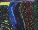 Night Road by William Crozier, 1990 Oil on canvas, sold Oct 2023