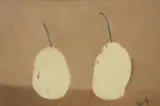 Charles Brady, Two Japanese Pears, Oil on linen
