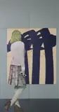 Robert Ballagh, Woman And Pierre Soulages, Screenprint