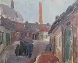 Elizabeth Rivers, Dublin, Possibly Irishtown, Oil on board