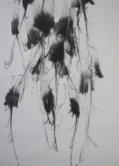 Drawing by Patrick Scott, 1977, Ink on ingies paper, sold Oct 2023