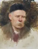 Mainie Jellett, Head Of A Gentleman, Oil on canvas