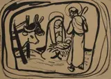 Gerard Dillon, The Nativity, Mixed media