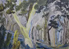 Anne King-Harman, Bluebell Wood, Acrylic on board