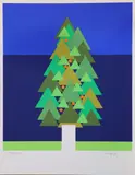 Patrick Scott, Christmas Card For Scott Tallon Walker, 1996, Screenprint