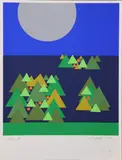 Patrick Scott, Christmas Card For Scott Tallon Walker, 1998, Screenprint