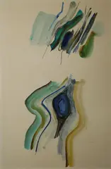 Bennetsbridge by Barrie Cooke, Mixed media, sold Dec 2023