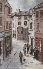 Horsemans Row, Dublin by Tom Cullen, Oil on board, sold Dec 2023