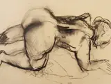 Barrie Cooke, Jean, 2.6.93, Charcoal