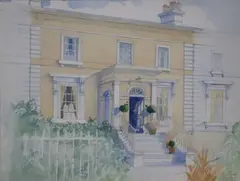 John Brobell, Frazer House, 4 Vesey Place, Watercolour on paper