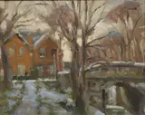 The Bridge by Norman Teeling, Oil on board, sold Dec 2023