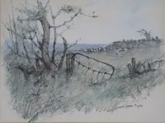 James English, On Bellowstown Hill, Mixed media