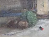 James English, Chestnuts, Oil on board
