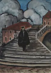 Grace Henry, Venetian Bridge, Gouache on canvas board