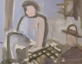 Markey Robinson, Coffee Morning, Gouache
