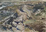 Derry Shannon, Shore Scene, 1965, Watercolour
