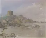Peter Pearson, Martello Tower, Oil on board