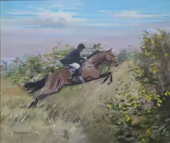David Trundley, The Leaper, Oil on board
