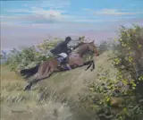 David Trundley, The Leaper, Oil on board
