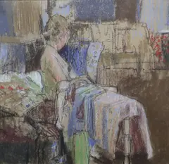 Tom Coates, Seated Woman, Pastel