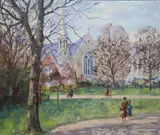 Fergus O'Ryan, St. Stephens Green, Oil on board