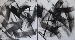 Michael Coleman, Abstract Diptych, Oil on canvas