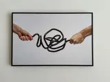 Rhona Byrne, Wiggles Series, 2023, Photographic print on Foamex and aluminium frame