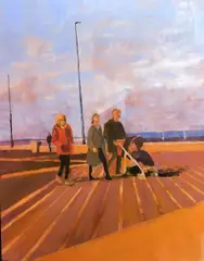 Darina Meagher, Promenade 2, 2022, (b) Oil on Board