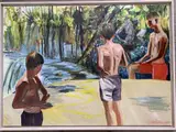 Imelda Healy, The Weir, 2021, Oil on canvas