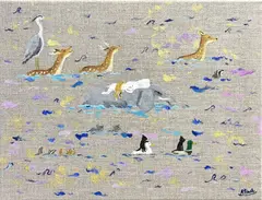 Atsushi Kaga, Things We Have Forgotten Will Carry Us Through, Acrylic and gold powder on linen