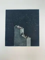 Cora Cummins, Sky Garden, Etching and acquaint