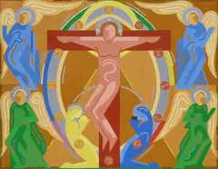 Robert Pouyaud, Crucifixion, Oil on canvas