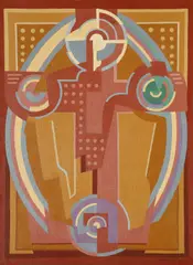 Robert Pouyaud, Crucifixion, Oil on canvas