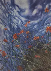 Rasher, Storm Of Poppies, Coloured print