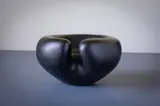 Horned Vessel by Sonja Landweer, Ceramic with Black Glaze, sold Apr 2023