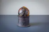 Yellow Raised Globe by Sonja Landweer, Ceramic, sold Apr 2023