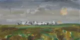 Landscape by Barrie Cooke, Oil on canvas laid on plywood, sold Apr 2023