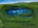 Seán McSweeney, Bogland Pool, Oil on board