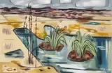 Norah McGuinness, Roadside Pool, Mayo, Oil on canvas