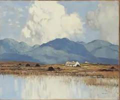 Paul Henry, Connemara Cottages, Oil on canvas