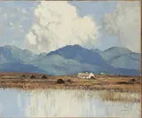 Paul Henry, Connemara Cottages, Oil on canvas